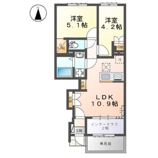 SHAMROCK(シャムロック)【1階】の間取り