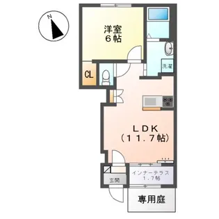 CEREZO【102号室】の間取り