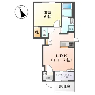 CEREZO【103号室】の間取り