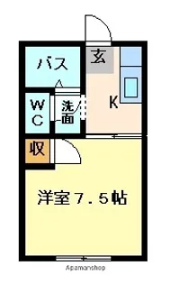 メゾンセラータ牧【1階】の間取り