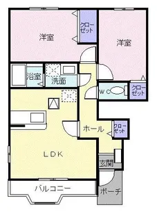 パークヒルズK D【1階】の間取り