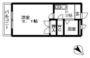 オアシス【3階】の間取り