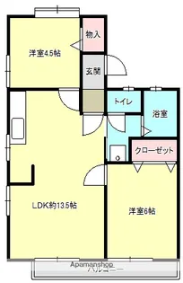 カーサ浅井【Ⅱ102号室】の間取り