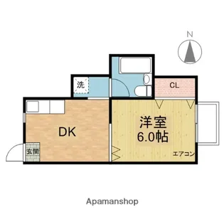 フローラ植田【302号室】の間取り
