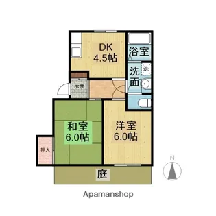 ハイレジデンスウエダ【103号室】の間取り