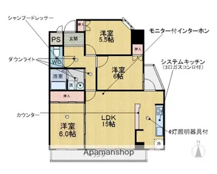 ヒルハイツ浅井【4階】の間取り