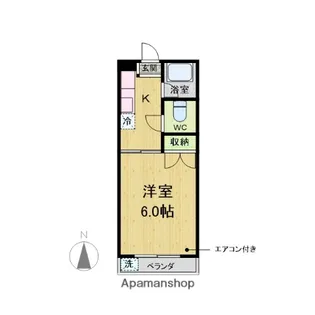 フローラ大坪【3階】の間取り