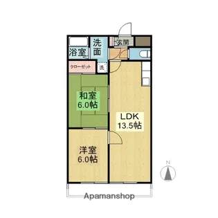ヴィラカジカワ【105号室】の間取り