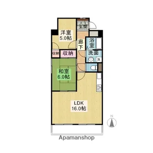 カルチェード石田【301号室】の間取り