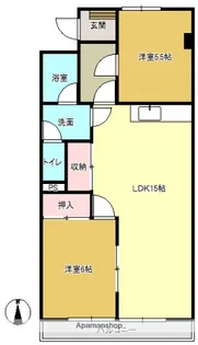 ヴィラカジカワ【203号室】の間取り