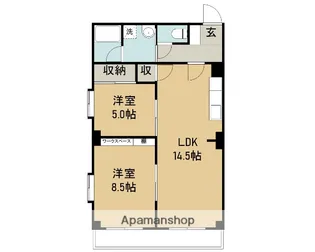 ヒラボウマンション富洲原【701.号室】の間取り