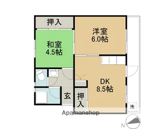 サンハイム山分 A棟【3階】の間取り