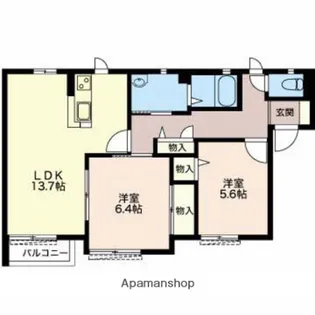 リブェールA【203号室】の間取り