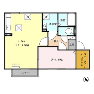 セジュールマロン【1階】の間取り