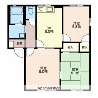 ラフォーレビラ【B102号室】の間取り