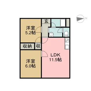 アーバンハイツNIWA【00206号室】の間取り