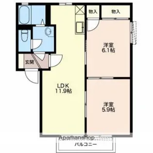 コンフォール【2階】の間取り