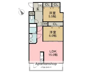 グレイスヒルズマキタ【2階】の間取り