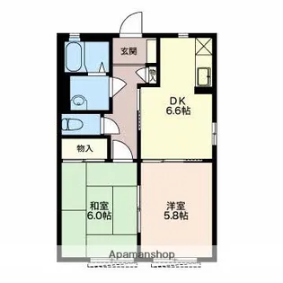 タウンKOMO B棟【1階】の間取り