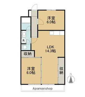 コーポエトワール【102号室】の間取り