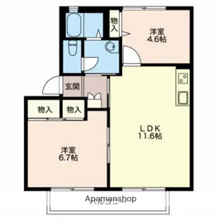 アイリスときわ A棟【2階】の間取り