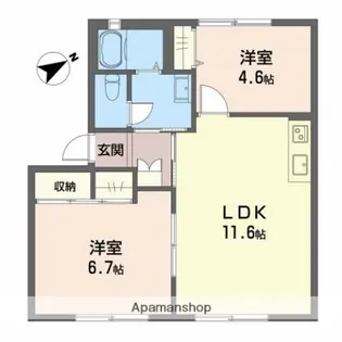 アイリスときわ A棟【1階】の間取り