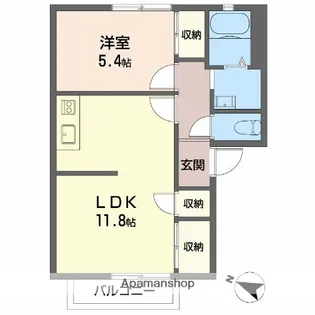 ヴィラージュときわ【2階】の間取り