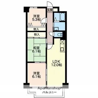 エントピアダテ【7階】の間取り