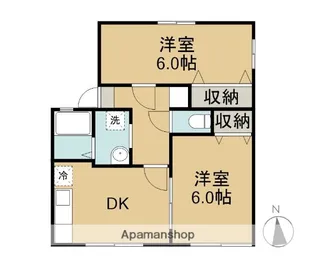 タウニーTYM【2階】の間取り