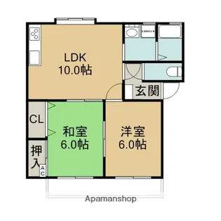 ヴィラ富洲原【2階】の間取り