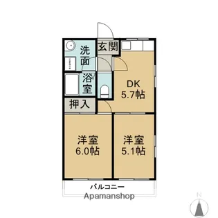 フィリップマーロウ【203号室】の間取り