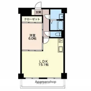 コーポタルトク【5階】の間取り