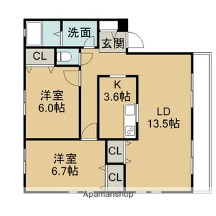 サンコスモ【2階】の間取り