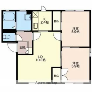 ルミエール城西A【1階】の間取り