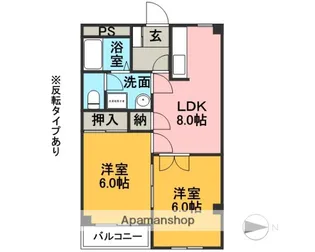 コンフォート楠【1階】の間取り