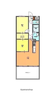 2LDKの間取り画像