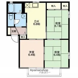 ウィンザーさくら B【202号室】の間取り