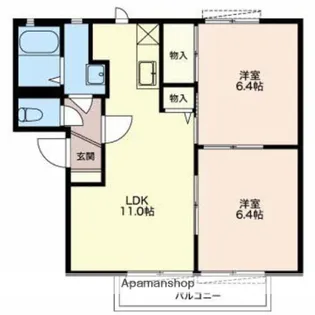 ファミーユベールA【2階】の間取り
