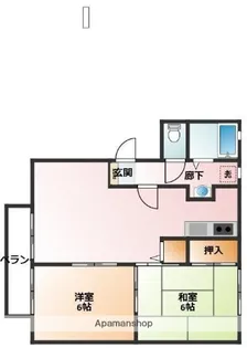 セントラルアイラパートⅡA【2階】の間取り