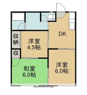 フォーブル四日市B棟【205号室】の間取り