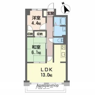 アーバンコア南浜田【2階】の間取り