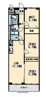 エクラときわ1【2階】の間取り