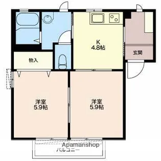 クアトロ【101号室】の間取り