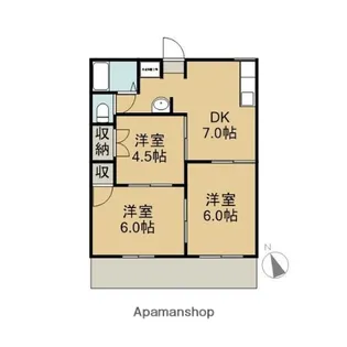 ハイツTYM【103.号室】の間取り