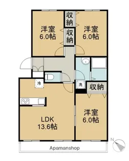 VIP−IN太平洋サウスヒルズ【3階】の間取り