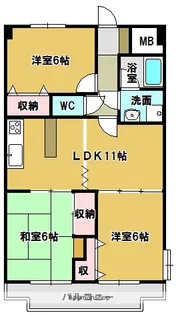 コンフォトゥールⅡ【105号室】の間取り