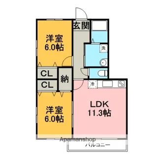 グラシアフィス霞ヶ浦2番館【1階】の間取り