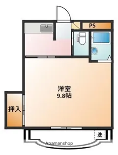 尾関ハイツ【4階】の間取り