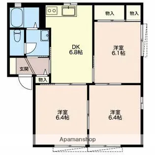 ウインドワードA【1階】の間取り