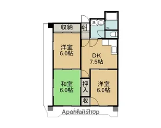 ロイヤルメゾンHAMADA【5階】の間取り